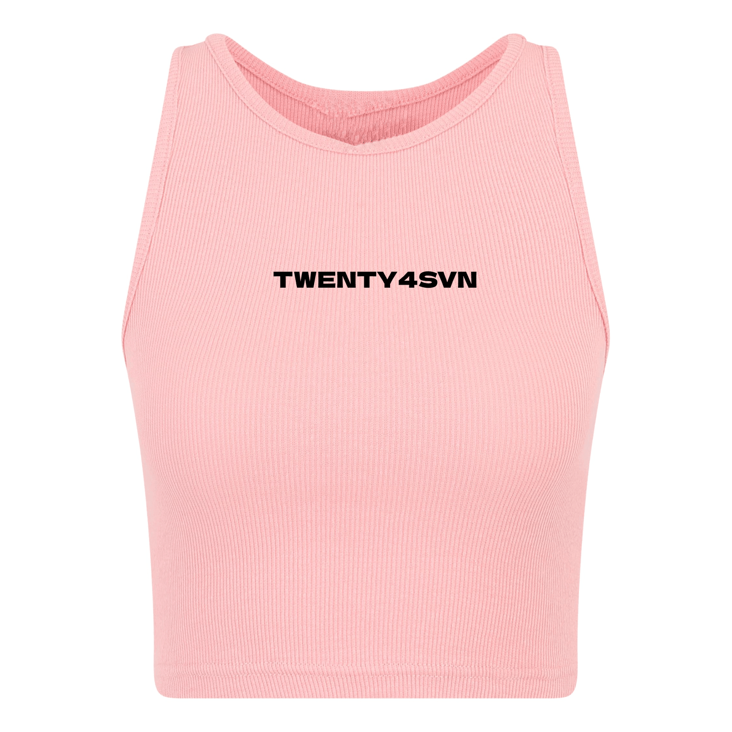 LADIES CROPPED RIB TOP - TWENTY4SVN